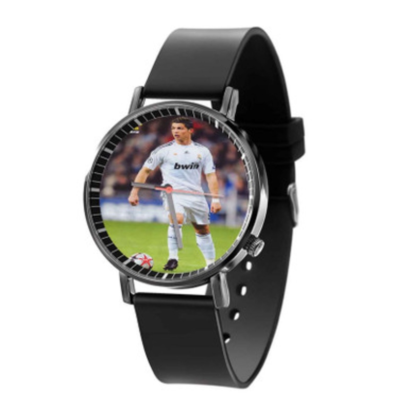 Cristiano Ronaldo Real Madrid Black Quartz Watch Unisex With Premium Gift Box