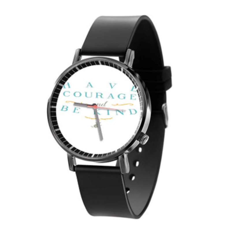 Disney Cinderella Have Courage and Be Kind Black Quartz Watch Unisex With Premium Gift Box