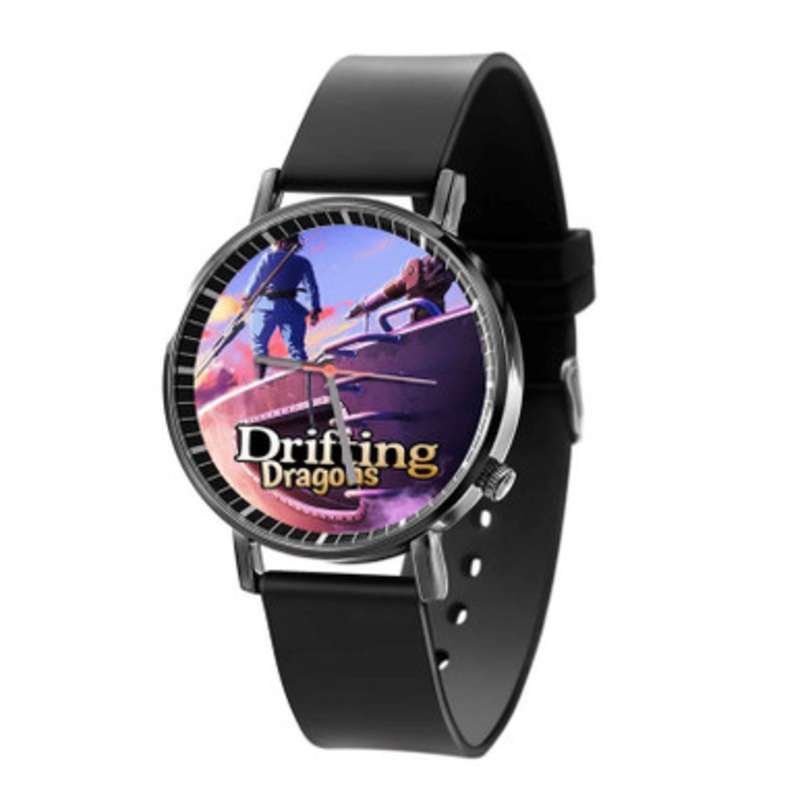 Drifting Dragons Black Quartz Watch With Premium Gift Box for Unisex