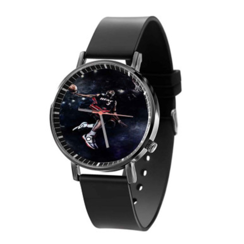 Dwyane Wade Miami Heat Dunk Black Quartz Watch Unisex With Premium Gift Box