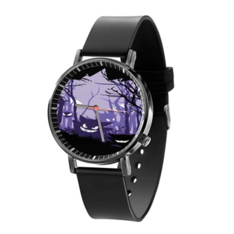 Gengar Pokemon Poison Forest Black Quartz Watch Unisex With Premium Gift Box
