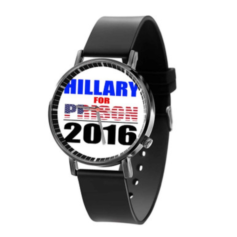 Hillary For Prison 2016 Unisex Black Quartz Watch With Premium Gift Box