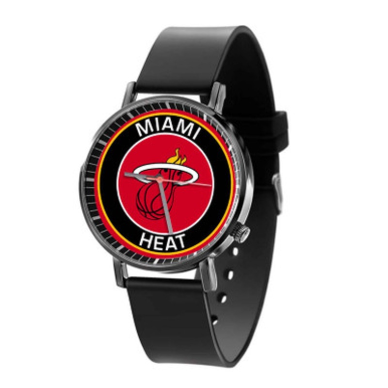 Miami Heat NBA Black Quartz Watch Unisex With Premium Gift Box