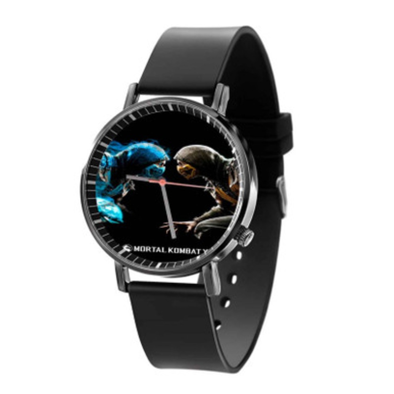 Mortal Kombat X Sub Zero and Scorpion Black Quartz Watch Unisex With Premium Gift Box