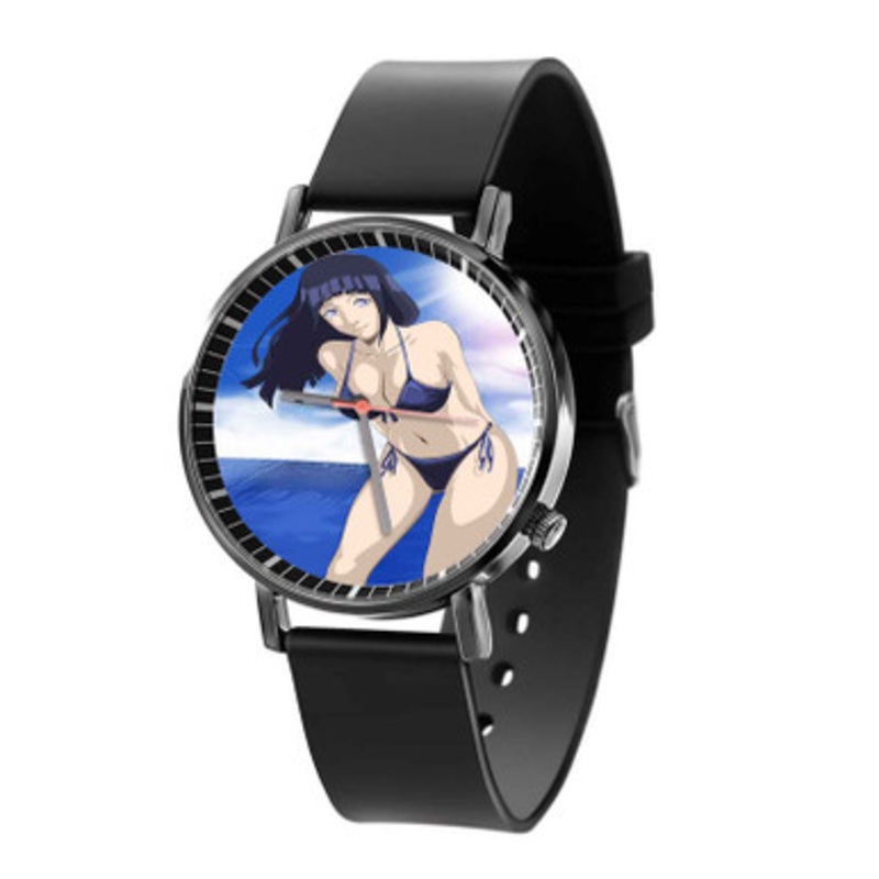 Naruto Shippuden Beautiful Hynata Hyuuga Black Quartz Watch Unisex With Premium Gift Box