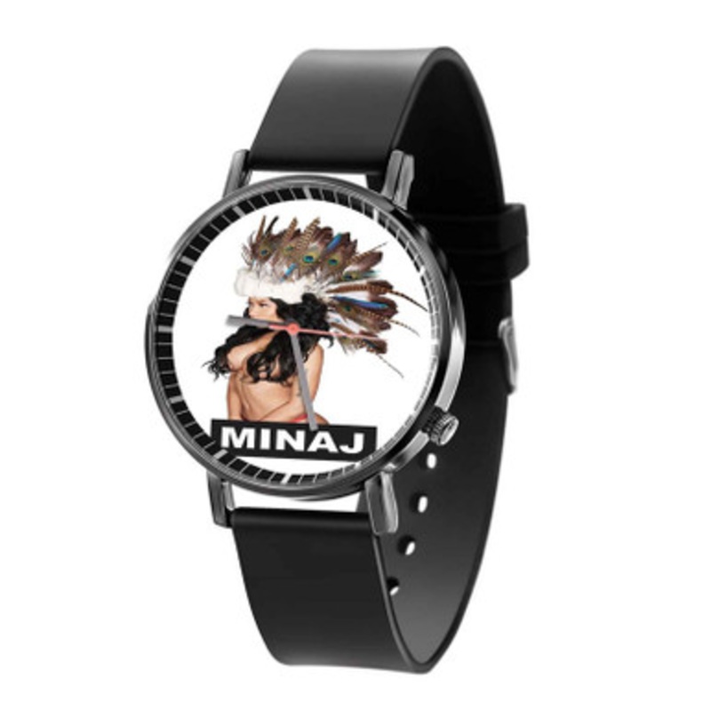 Nicki Minaj Pink Print Black Quartz Watch Unisex With Premium Gift Box