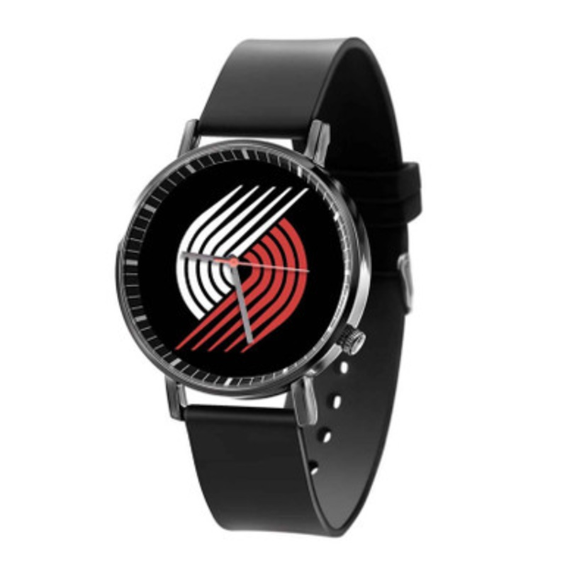 Portland Trail Blazers NBA Art Black Quartz Watch Unisex With Premium Gift Box