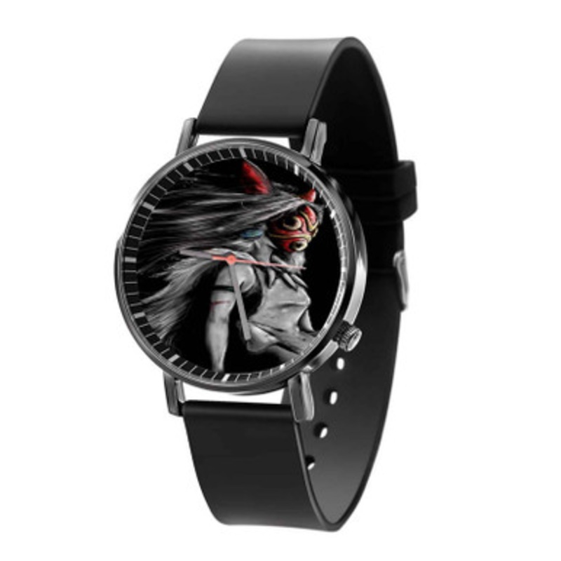Princess Mononoke Studio Ghibli Anime Black Quartz Watch Unisex With Premium Gift Box