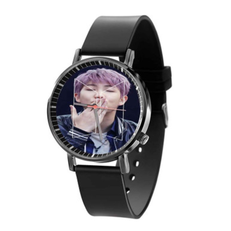 Rap Monster BTS Black Quartz Watch With Premium Gift Box for Unisex