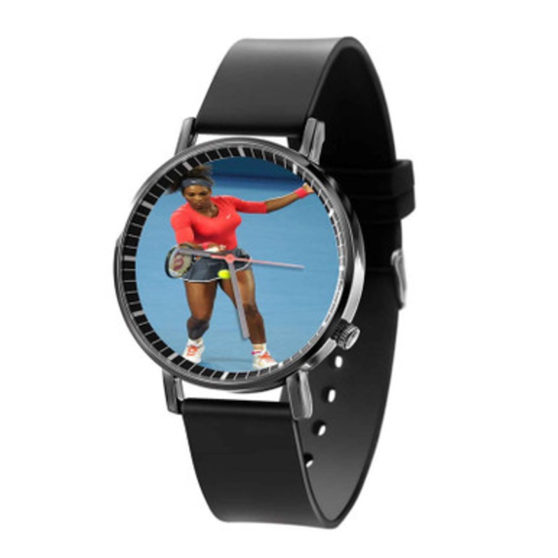 Serena Williams Tennis Arts Black Quartz Watch Unisex With Premium Gift Box