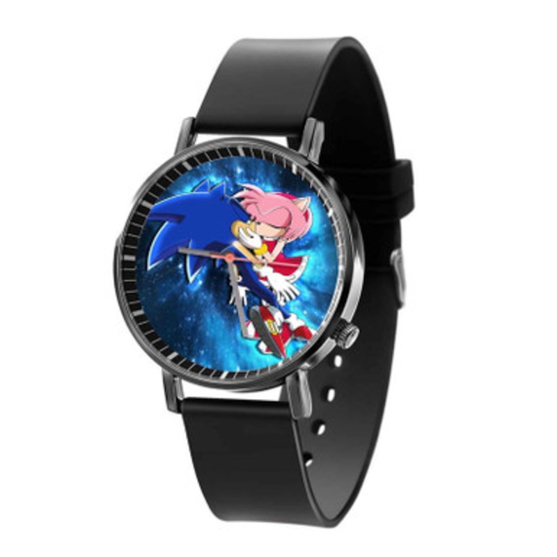 Sonic X and Sonamy Kiss Black Quartz Watch Unisex With Premium Gift Box