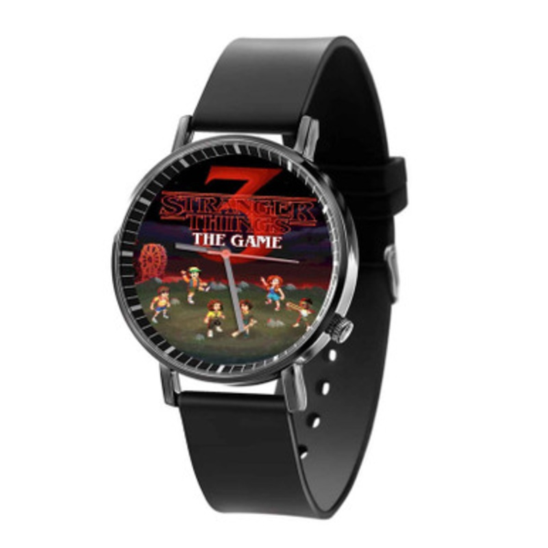 Stranger Things 3 The Game Black Quartz Watch Unisex With Premium Gift Box
