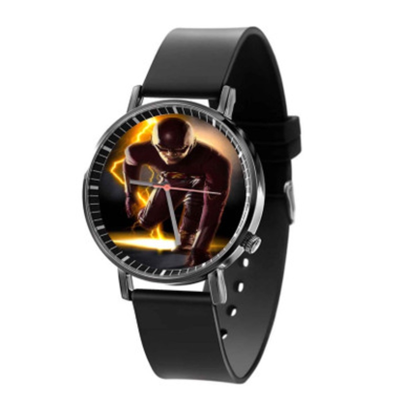 The Flash Superhero Black Quartz Watch Unisex With Premium Gift Box