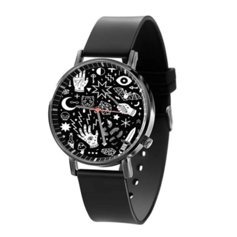 Witchcraft Unisex Black Quartz Watch With Premium Gift Box
