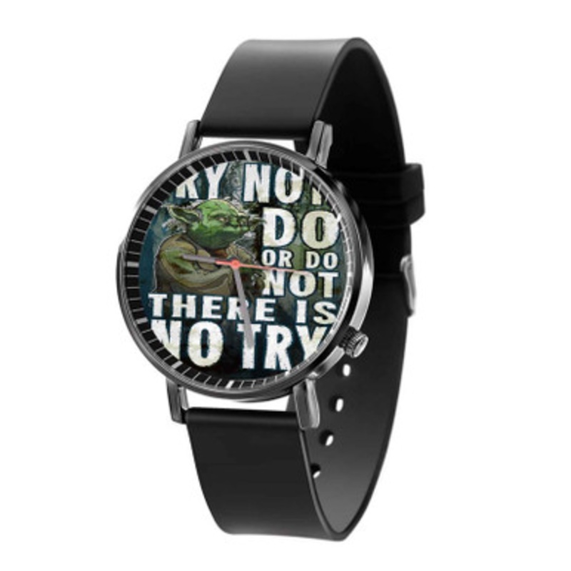 Yoda Do or Do Not Black Quartz Watch Unisex With Premium Gift Box