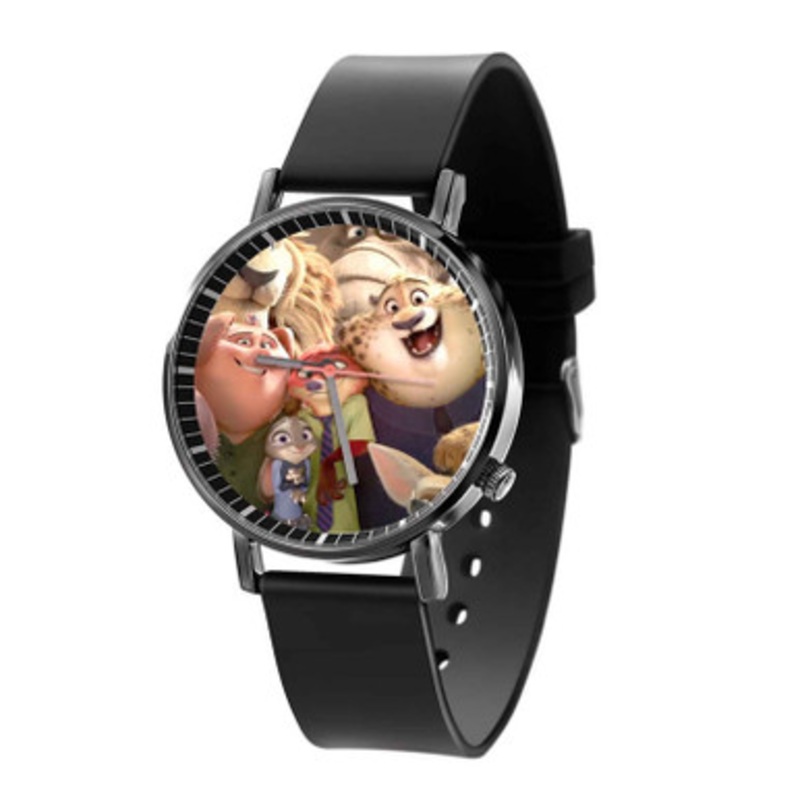 Zootopia Judy Hopps and Nick Wilde Unisex Black Quartz Watch With Premium Gift Box