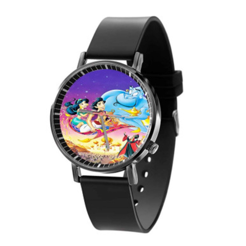 Aladdin Disney Black Quartz Watch Unisex With Premium Gift Box
