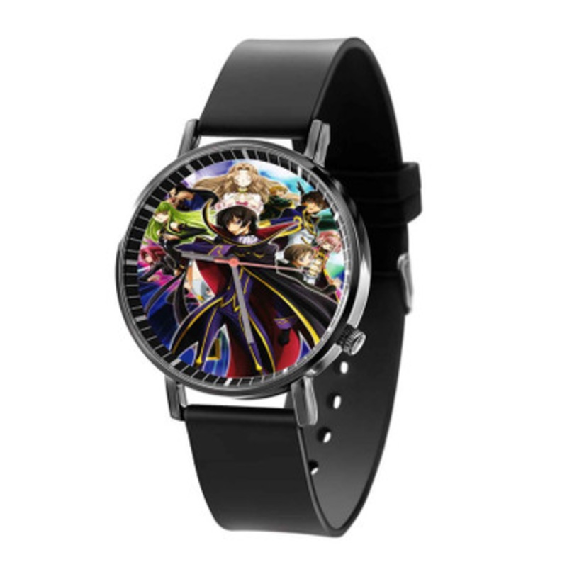 Code Geass Characters Black Quartz Watch Unisex With Premium Gift Box