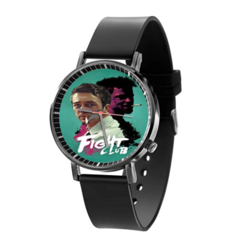 Fight Club Print Black Quartz Watch Unisex With Premium Gift Box