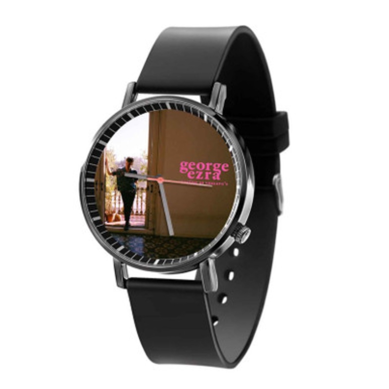 george ezra Black Quartz Watch With Premium Gift Box for Unisex