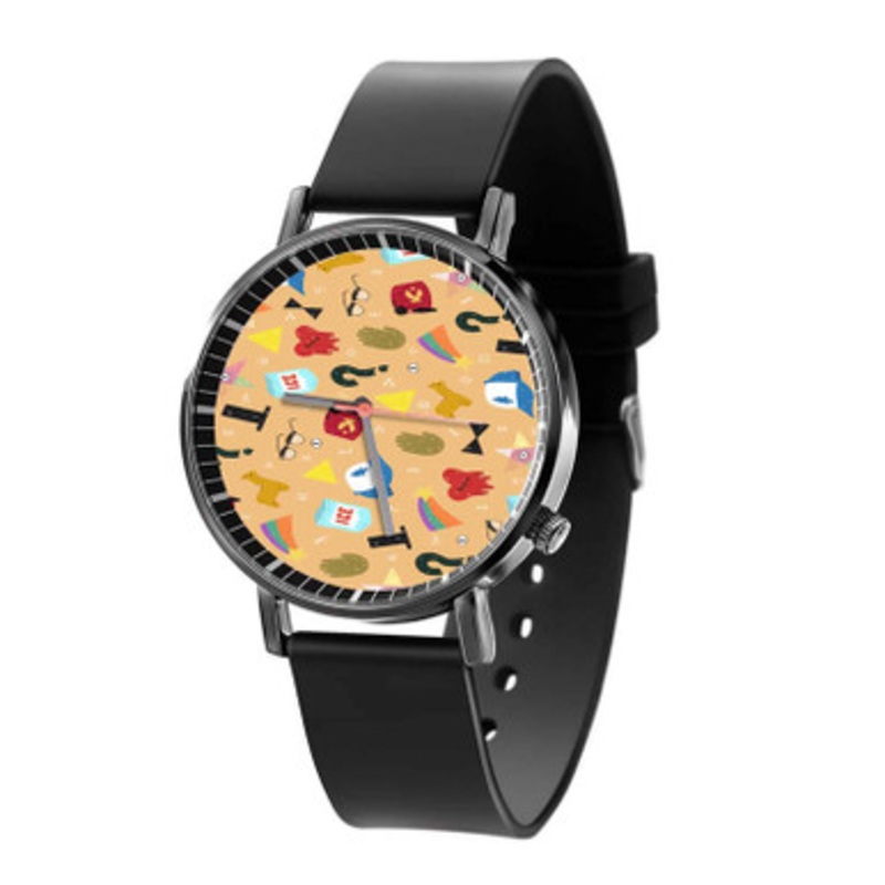 Gravity Falls Pattern Unisex Black Quartz Watch With Premium Gift Box