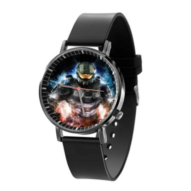 Halo 4 Master Chief Black Quartz Watch Unisex With Premium Gift Box