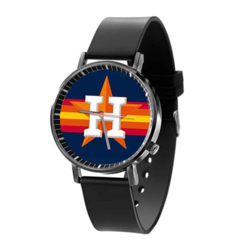 Houston Astros MLB Black Quartz Watch Unisex With Premium Gift Box