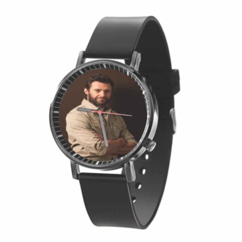 Hugh Jackman Black Quartz Watch With Premium Gift Box for Unisex