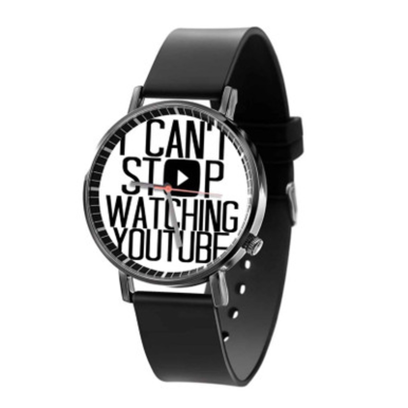 I Can t Stop Watching Youtube Black Quartz Watch Unisex With Premium Gift Box