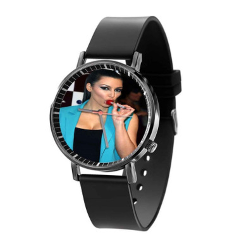 Kim Kardashian Lollipop Black Quartz Watch With Premium Gift Box for Unisex