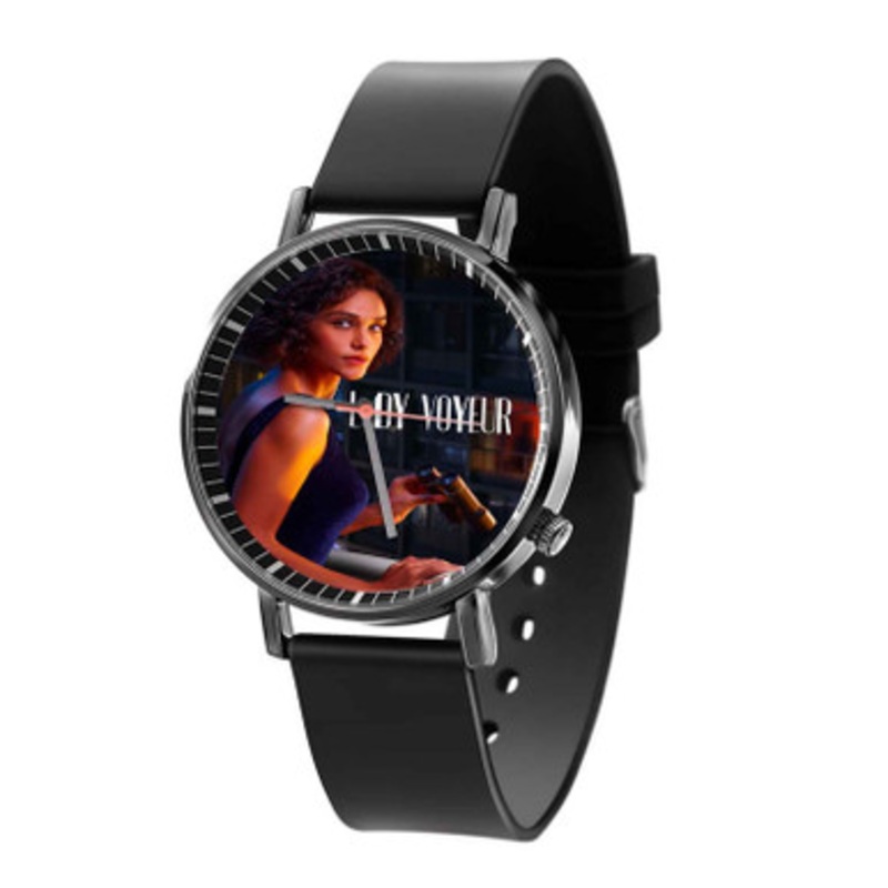 Lady Voyeur Black Quartz Watch With Premium Gift Box for Unisex