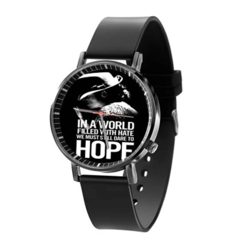 Michael Jackson Quotes Black Quartz Watch Unisex With Premium Gift Box