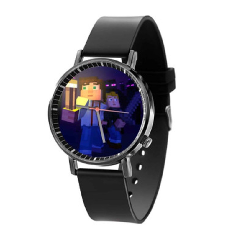 Minecraft Story Mode Great Unisex Black Quartz Watch With Premium Gift Box
