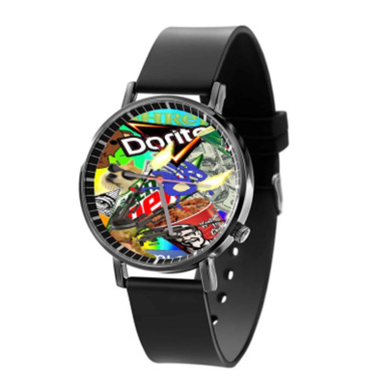Montage Parodies Black Quartz Watch Unisex With Premium Gift Box