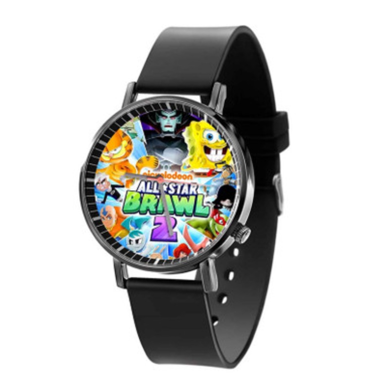 NIckelodeon All Star Brawl 2 Black Quartz Watch Unisex With Premium Gift Box