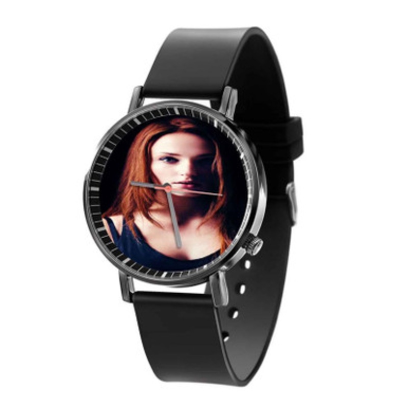 Sophie Turner Black Quartz Watch Unisex With Premium Gift Box