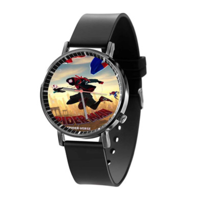 Spider Man Into the Spider Verse Movie Black Quartz Watch Unisex With Premium Gift Box