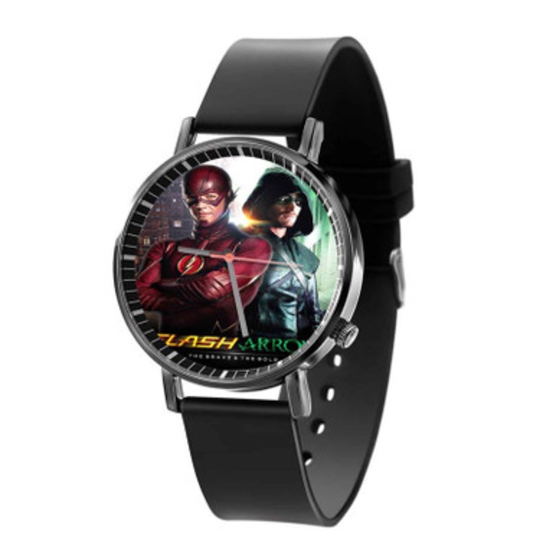 The Flash And Arrow Black Quartz Watch Unisex With Premium Gift Box