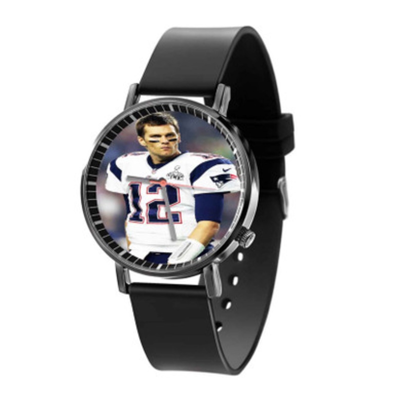 Tom Brady New England Patriots NFL Black Quartz Watch Unisex With Premium Gift Box