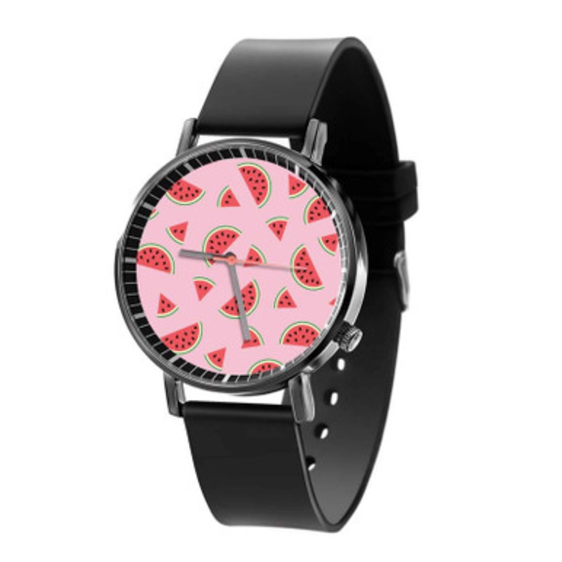 watermelon Black Quartz Watch Unisex With Premium Gift Box