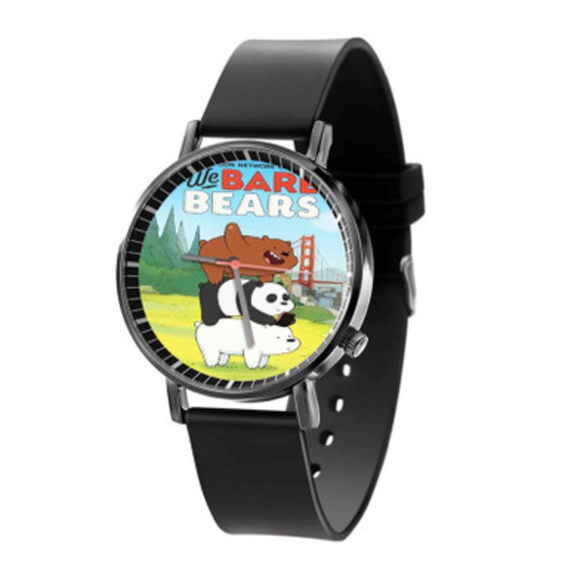 We Bare Bears Black Quartz Watch Unisex With Premium Gift Box