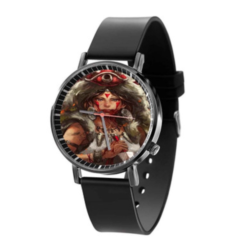 Wolf Warrior Mononoke Red Mask Black Quartz Watch Unisex With Premium Gift Box