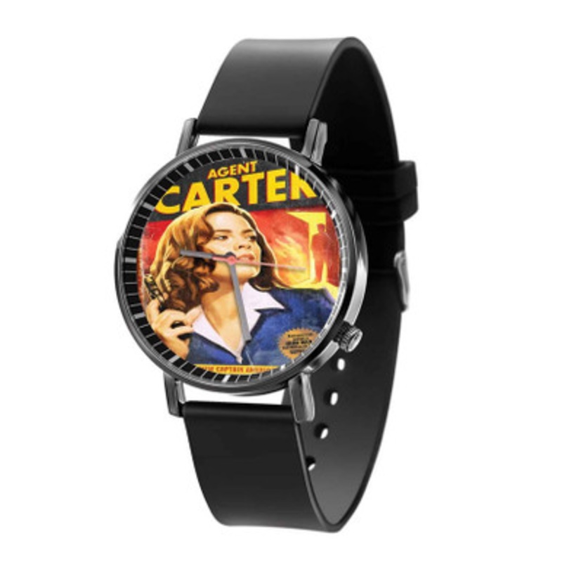 Agent Carter SHIELD Black Quartz Watch Unisex With Premium Gift Box