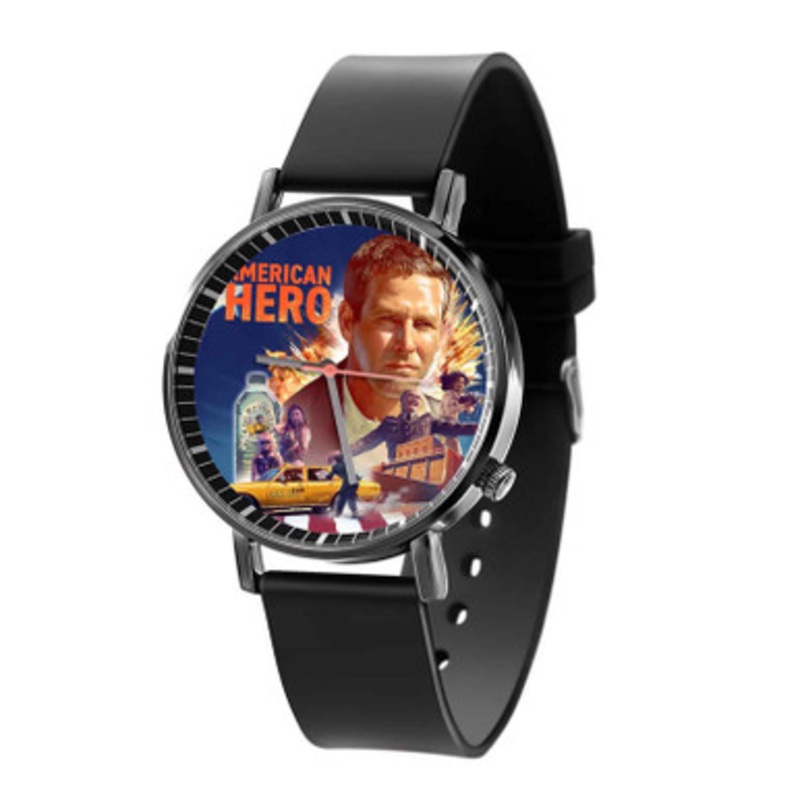 American Hero Black Quartz Watch Unisex With Premium Gift Box