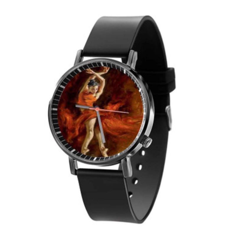 Andrew Atroshenko Fiery Dance Black Quartz Watch Unisex With Premium Gift Box