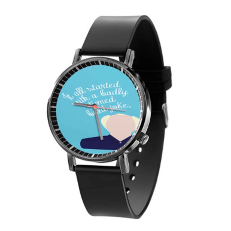 Badly Timed Bald Joke Quotes Black Quartz Watch Unisex With Premium Gift Box