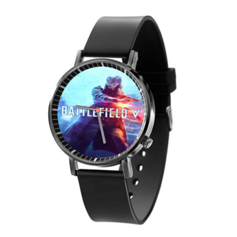 Battlefield V Black Quartz Watch Unisex With Premium Gift Box