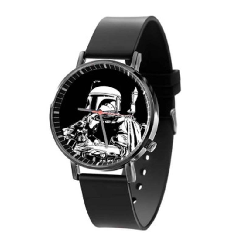 Boba fett Star Wars Black White Black Quartz Watch Unisex With Premium Gift Box