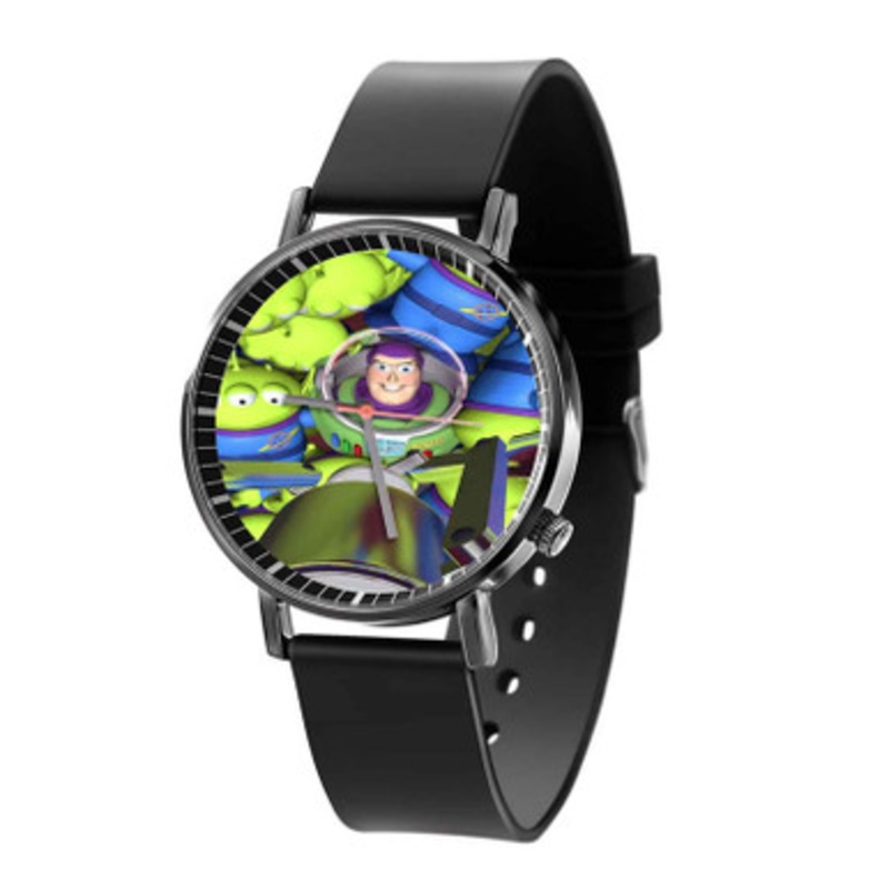 Buzz Toy Story Disney Black Quartz Watch Unisex With Premium Gift Box