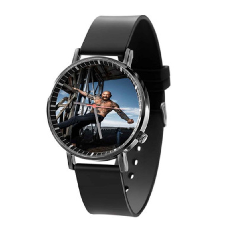 Dave Bautista Black Quartz Watch With Premium Gift Box for Unisex